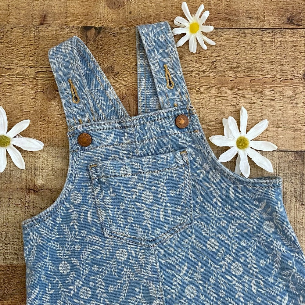 DRESSES (2) Soft Overall Adjustable Denim DRESSES by Old Navy - BLUE + YELLOW - Picture 4 of 15